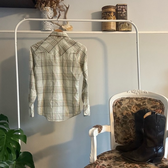 Levi’s Western Plaid Pearl Button XS - Picture 3 of 4